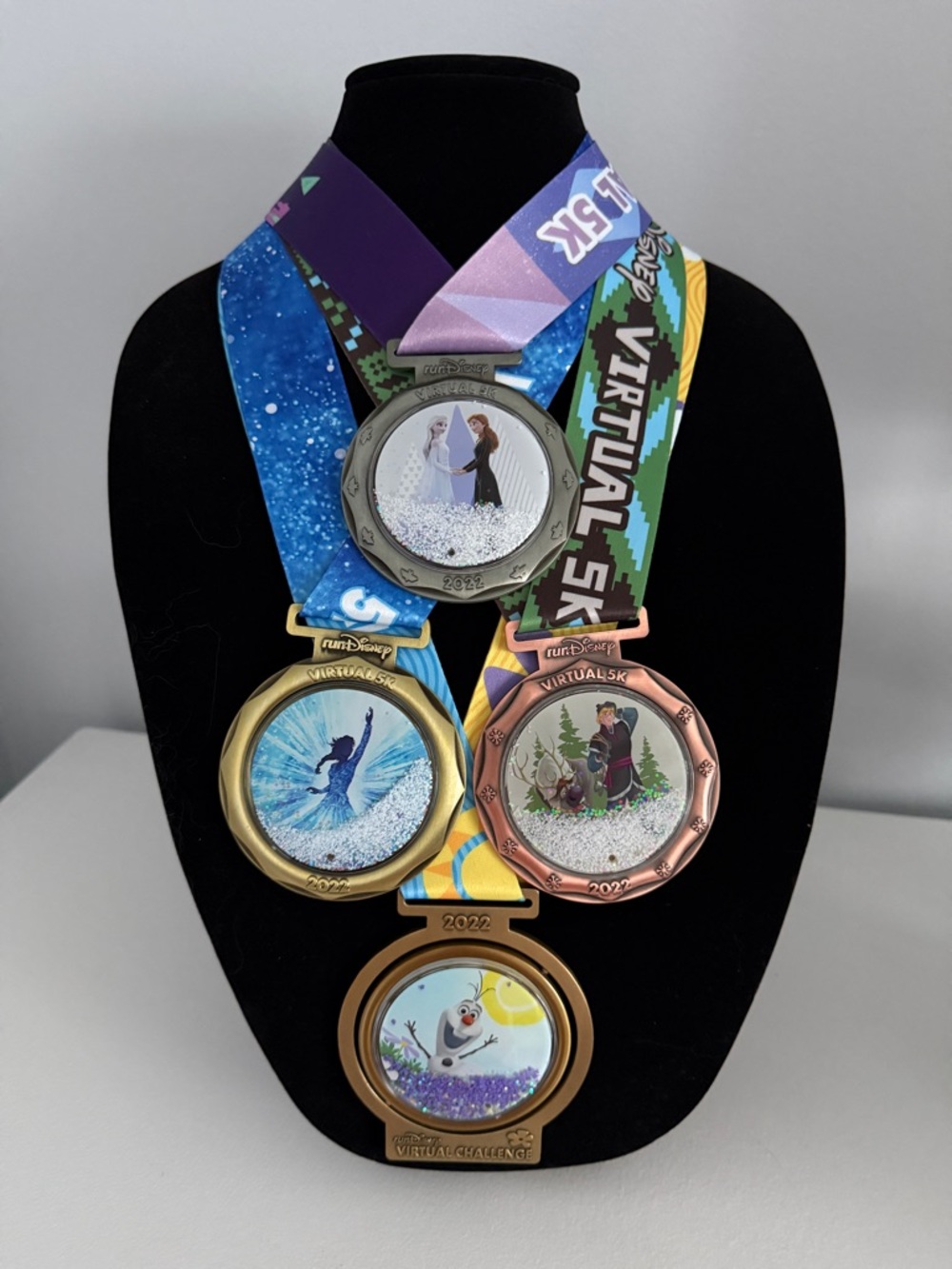 RunDisney 2022 Frozen Virtual Series Medal Set